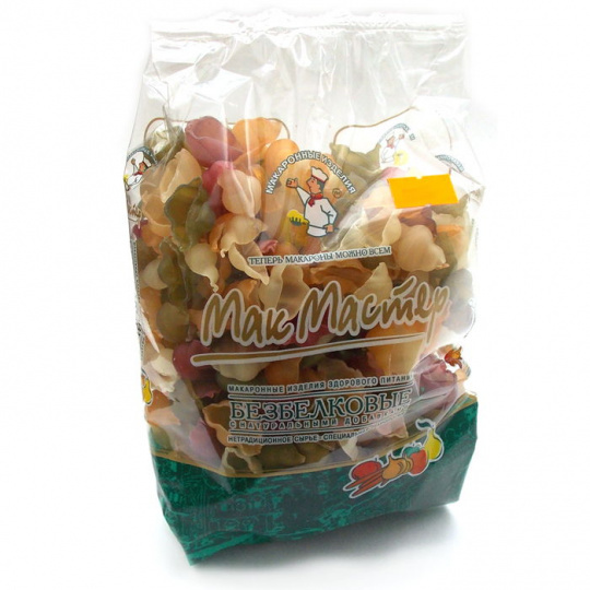 Макаронные изделия "МакМастер" безбелковые овощные, ягодные, фруктовые 300г