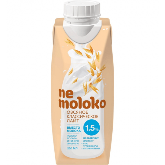 Напиток овсяный классический лайт 1л Nemoloko., РФ