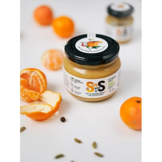 Паста арахисовая Soft&Sweet "Мандариновая" 350г