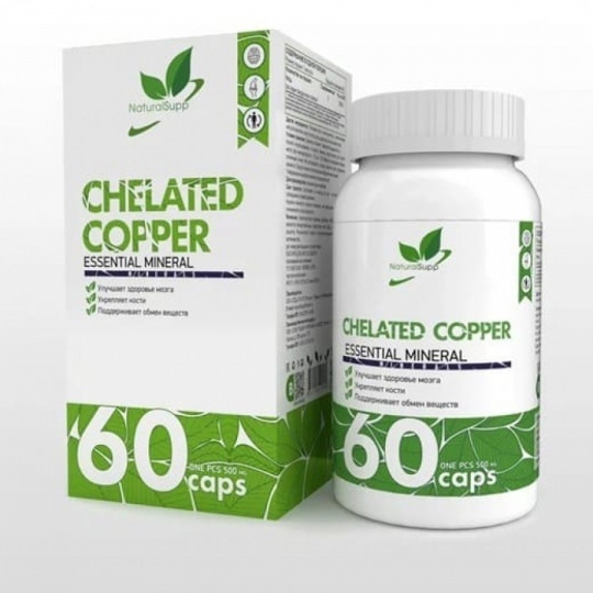 Медь Хелат (Chelate Copper) NaturalSupp, 60 капсул