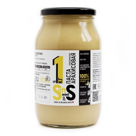 Паста арахисовая Soft&Sweet "Классическая" 1000г.