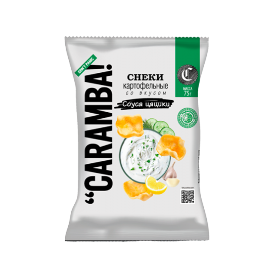 Снеки картофельные со вкусом соуса Цацики низкобелковые CARAMBA, 75г