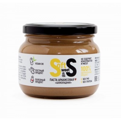 Паста арахисовая Soft&Sweet "Шоколадная" 350г