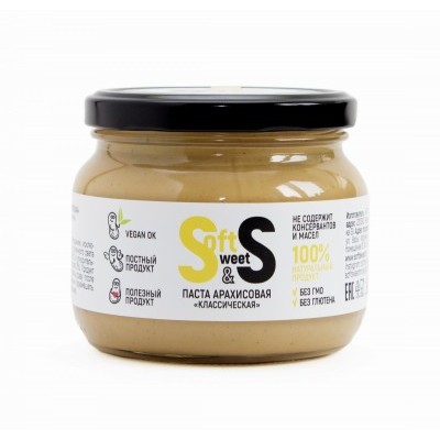 Паста арахисовая Soft&Sweet "Классическая" 350г.